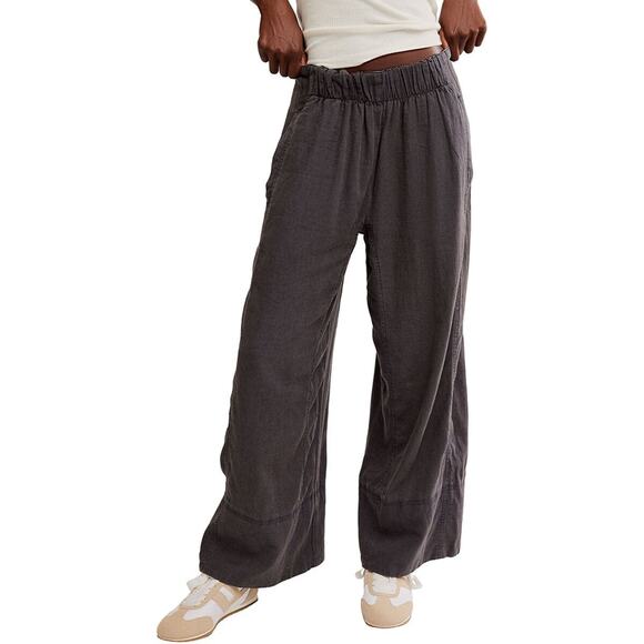Free People Pants - Free People Days End Wide Leg Linen Pull On Pants - XS